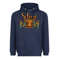 Navy show mom long haired cow Heavyweight Hoodie - Jasminsmagicworld