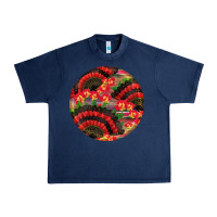 Navy hispanic heritage month round earrings Urban Heavy Tee - BundleAndBundleShop
