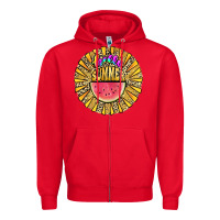 Red hello summer Zipper Hoodie - JahusDesignShop