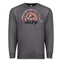 Charcoal Heather western nurse rainbow Premium Sweatshirt - RanaPortraitStore