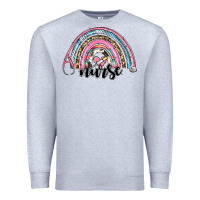 Heather Grey western nurse rainbow Premium Sweatshirt - RanaPortraitStore