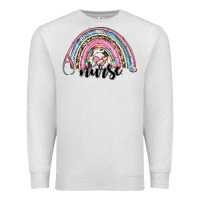 Oatmeal Heather western nurse rainbow Premium Sweatshirt - RanaPortraitStore