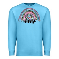 Ocean Blue western nurse rainbow Premium Sweatshirt - RanaPortraitStore
