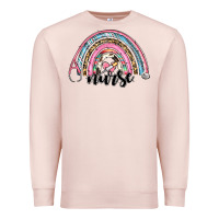 Pale Pink western nurse rainbow Premium Sweatshirt - RanaPortraitStore