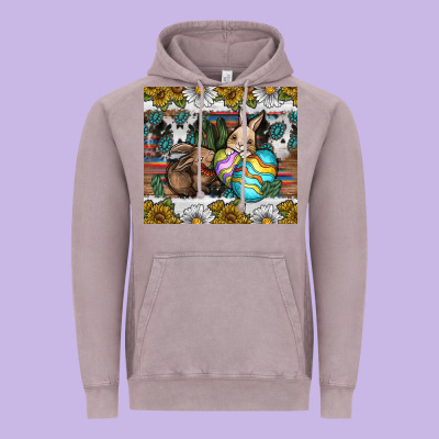 Easter Vintage Hoodie Designed By Cowhidedigitalart