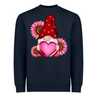 Navy valentine's day with sunflowers gnomes Heavyweight Sweatshirt - RanaPortraitStore
