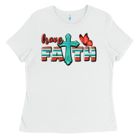 White Have Faith Ladies Tee - BundleAndBundleShop