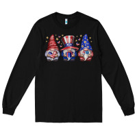 Black American Gnomes Long Sleeve Tee - CowhideDigitalArt