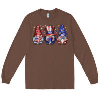 Chestnut American Gnomes Long Sleeve Tee - CowhideDigitalArt
