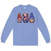 Colony Blue American Gnomes Long Sleeve Tee - CowhideDigitalArt