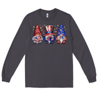 Smoke American Gnomes Long Sleeve Tee - CowhideDigitalArt