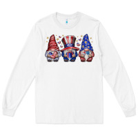 White American Gnomes Long Sleeve Tee - CowhideDigitalArt