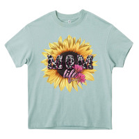 Arona Mom life sunflower mother's day Heavy Core Tee - HowdyJamesFarm
