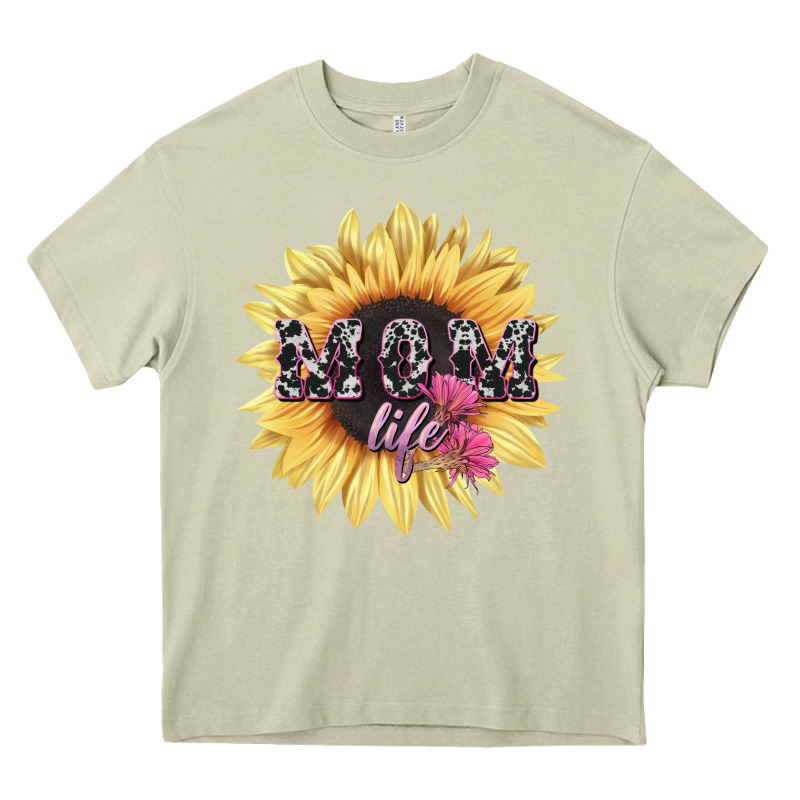 Mom Life Sunflower Mother's Day Heavy Core Tee by HowdyJamesFarm | Teevron