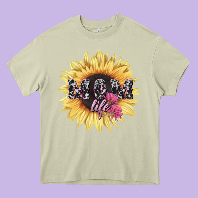 Mom Life Sunflower Mother's Day Heavy Core Tee Designed By Howdyjamesfarm