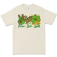 Bone St. Patrick's Day Peace love luck Premium Tee - OliviaCreatesArt