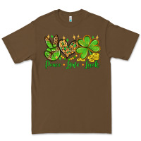 Cacao St. Patrick's Day Peace love luck Premium Tee - OliviaCreatesArt