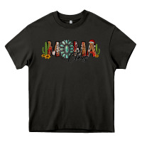 Asphalt western christmas mama claus sunflowers and cactus Heavy Core Tee - Jasminsmagicworld