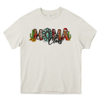 Cream western christmas mama claus sunflowers and cactus Heavy Core Tee - Jasminsmagicworld