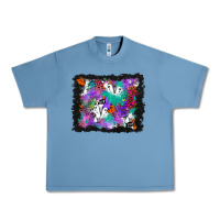 Pebble Blue halloween ghost and turquoise glitter background Urban Heavy Tee - BundleAndBundleShop