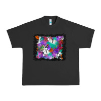 Pigment Black halloween ghost and turquoise glitter background Urban Heavy Tee - BundleAndBundleShop