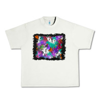 Pistachio halloween ghost and turquoise glitter background Urban Heavy Tee - BundleAndBundleShop