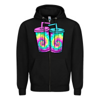 Black tie dye loaded tea Zipper Hoodie - JahusDesignShop