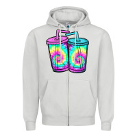 Dove Grey tie dye loaded tea Zipper Hoodie - JahusDesignShop