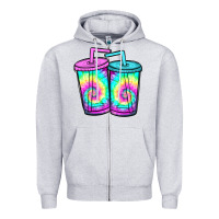 Heather Grey tie dye loaded tea Zipper Hoodie - JahusDesignShop