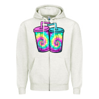 Oatmeal Heather tie dye loaded tea Zipper Hoodie - JahusDesignShop