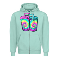 Seafoam tie dye loaded tea Zipper Hoodie - JahusDesignShop