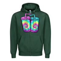 Sports Green tie dye loaded tea Zipper Hoodie - JahusDesignShop