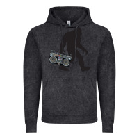Vintage Black bigfoot beatbox boom box retro   bigfoot boom box Vintage Hoodie - DesigneFamous