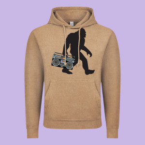 Bigfoot Beatbox Boom Box Retro   Bigfoot Boom Box Vintage Hoodie Designed By Designefamous