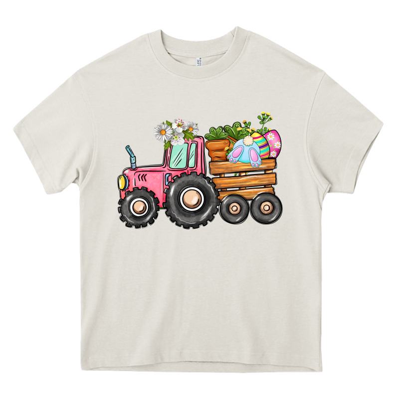 Easter Bunny Tractor Heavy Core Tee by CowGirlArtShop | Teevron