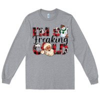 Heather Grey Im So Freaking Cold Long Sleeve Tee - CowhideDigitalArt