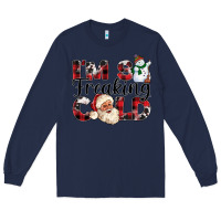 Navy Im So Freaking Cold Long Sleeve Tee - CowhideDigitalArt