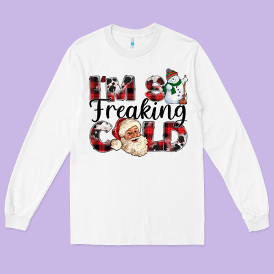 Im So Freaking Cold Long Sleeve Tee Designed By Cowhidedigitalart