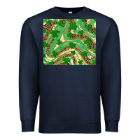 Navy shamrock leopard Premium Sweatshirt - RanaPortraitStore