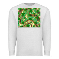 Oatmeal Heather shamrock leopard Premium Sweatshirt - RanaPortraitStore