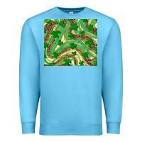 Ocean Blue shamrock leopard Premium Sweatshirt - RanaPortraitStore