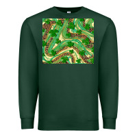 Sports Green shamrock leopard Premium Sweatshirt - RanaPortraitStore