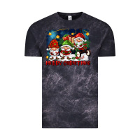 Cloud Black merry christmas gnomies wagon Vintage Tee - FaDigitalArtStudio