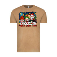 Vintage Camel merry christmas gnomies wagon Vintage Tee - FaDigitalArtStudio