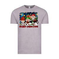 Merry Christmas Gnomies Wagon Vintage Tee | Teevron