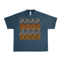 Midnight Navy safari animals seamless pattern Urban Heavy Tee - BundleAndBundleShop