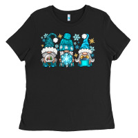 Black winter gnomies Ladies Tee - BundleAndBundleShop