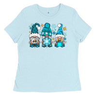 Baby Blue winter gnomies Ladies Tee - BundleAndBundleShop