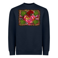 Navy Western Background Valentine's Day Heavyweight Sweatshirt - RanaPortraitStore