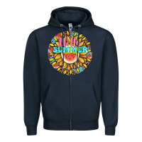 Navy hello summer Zipper Hoodie - JahusDesignShop
